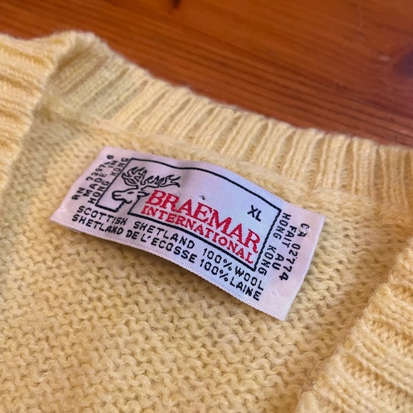 100% SHETLAND WOOL VINTAGE SWEATER VEST - Picture 3 of 7